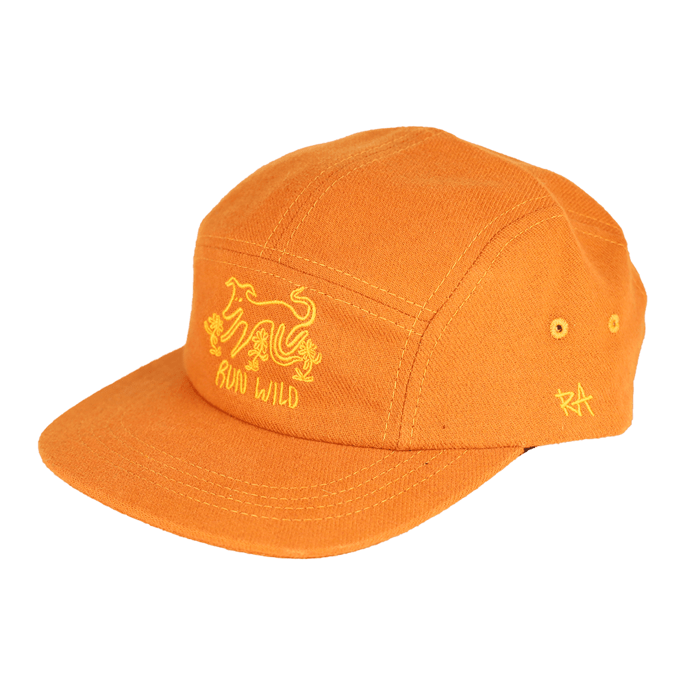 Run Wild Brushed Cotton Camp Cap | Orange