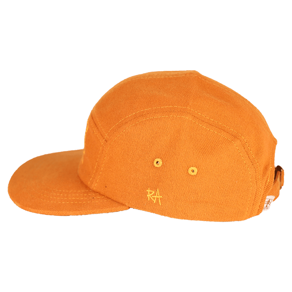 Run Wild Brushed Cotton Camp Cap | Orange