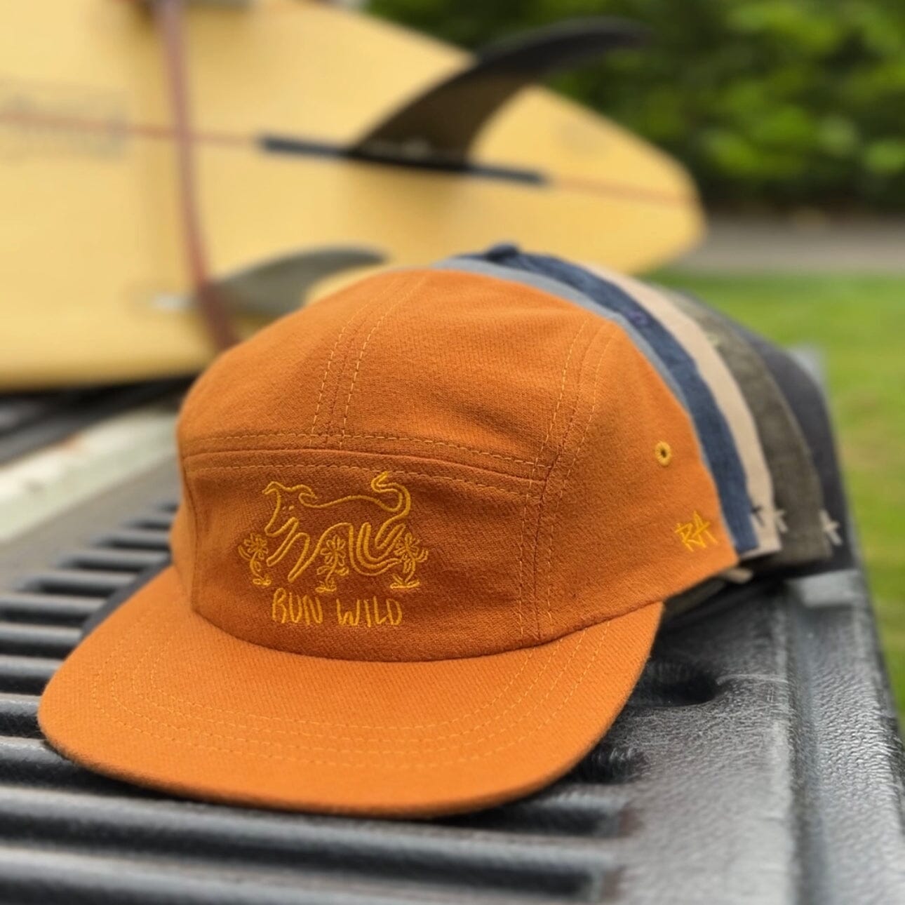 Run Wild Brushed Cotton Camp Cap | Orange