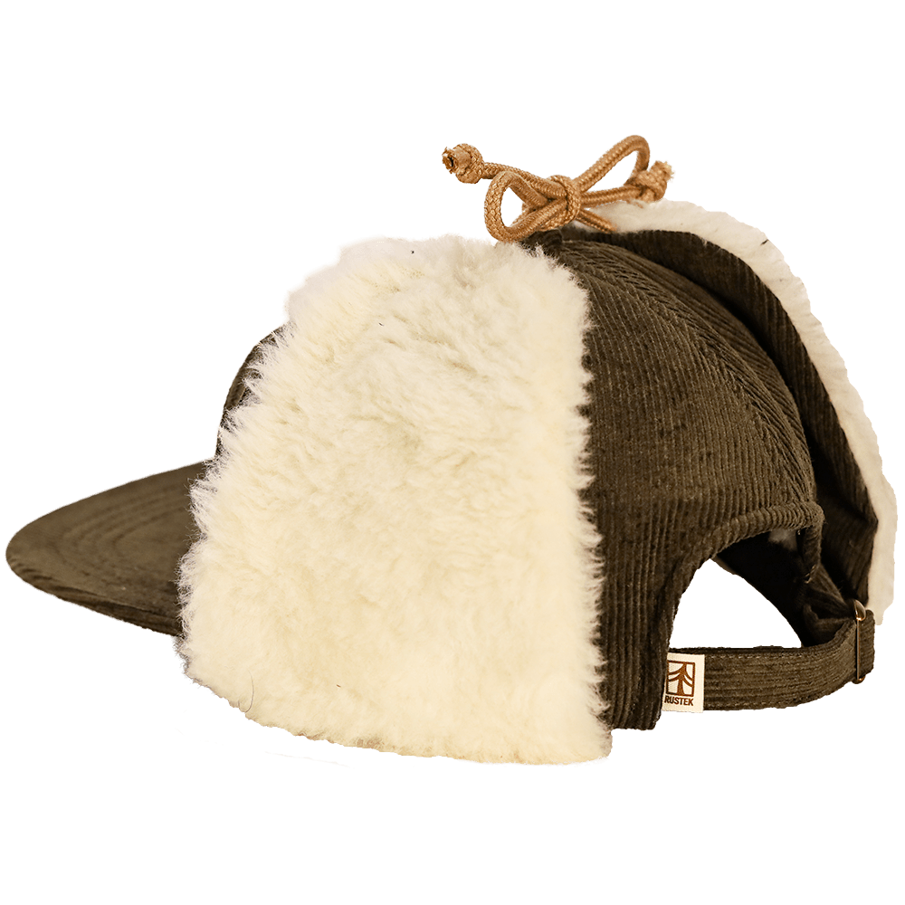 Redmond Hemp Corduroy Sherpa Earflap Cap | Green