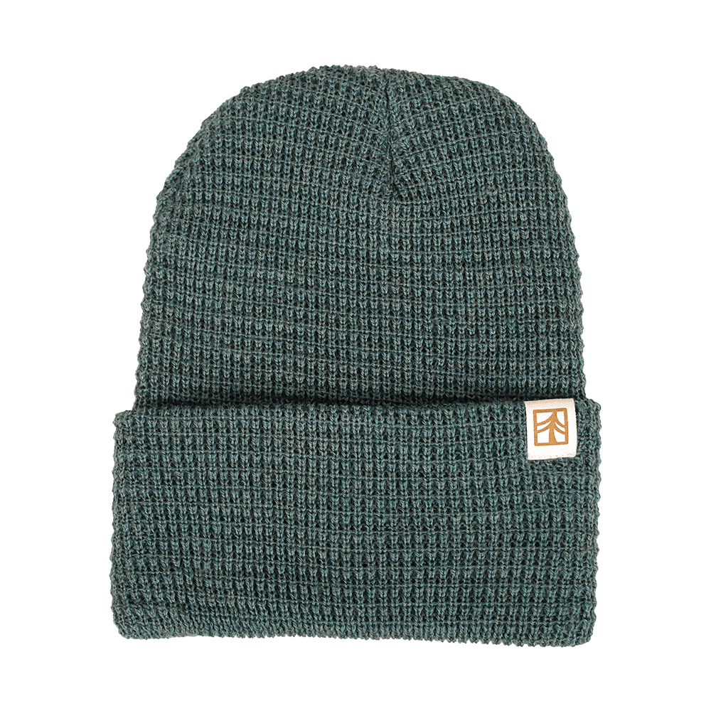 Rustek 100% Merino Wool Waffle Beanie | Emerald