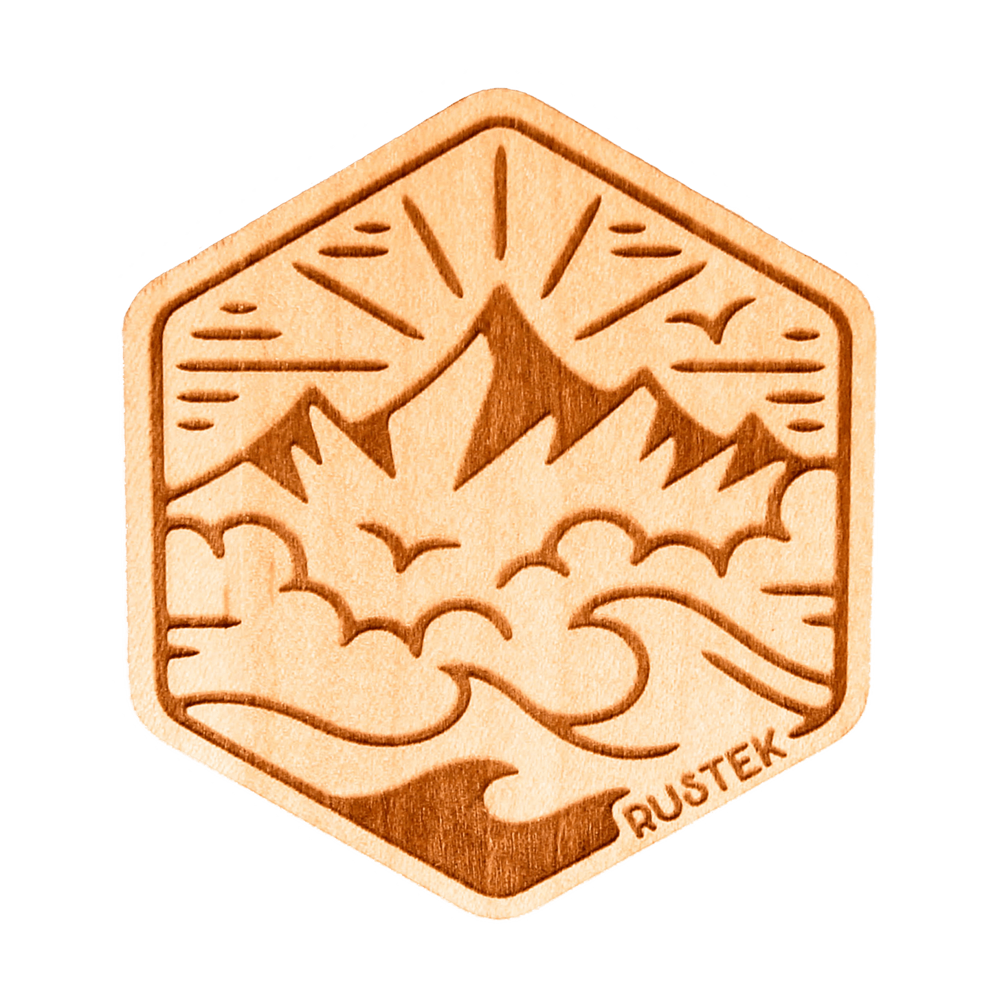 Sea to Sky Wood Sticker - Rustek